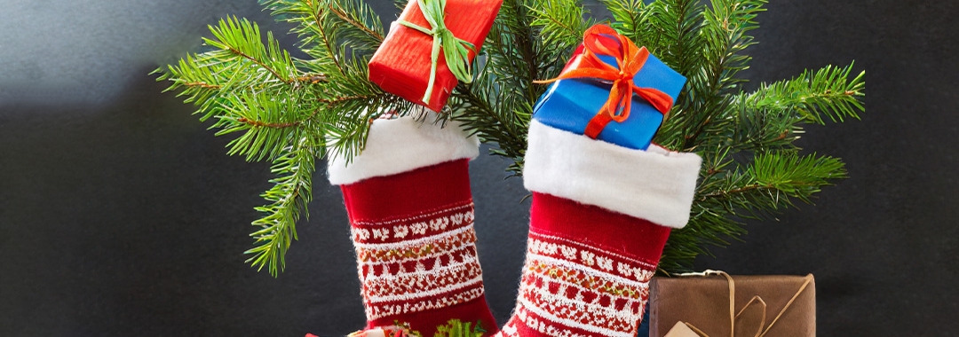Artículo Calcetines navideños llenos de regalos